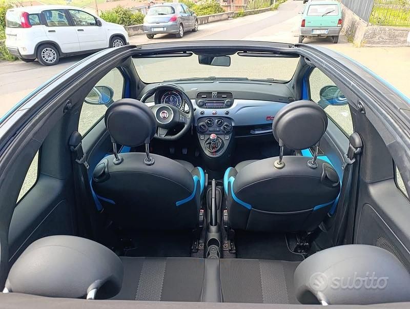 Usata Fiat 500 Sport 69 CV (50 kW) 2014 Blu Cabrio