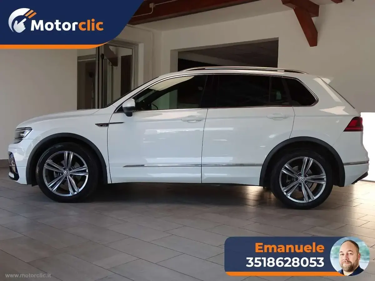 Usata VW Tiguan R-line 150 CV (110 kW) 2019 Bianco SUV