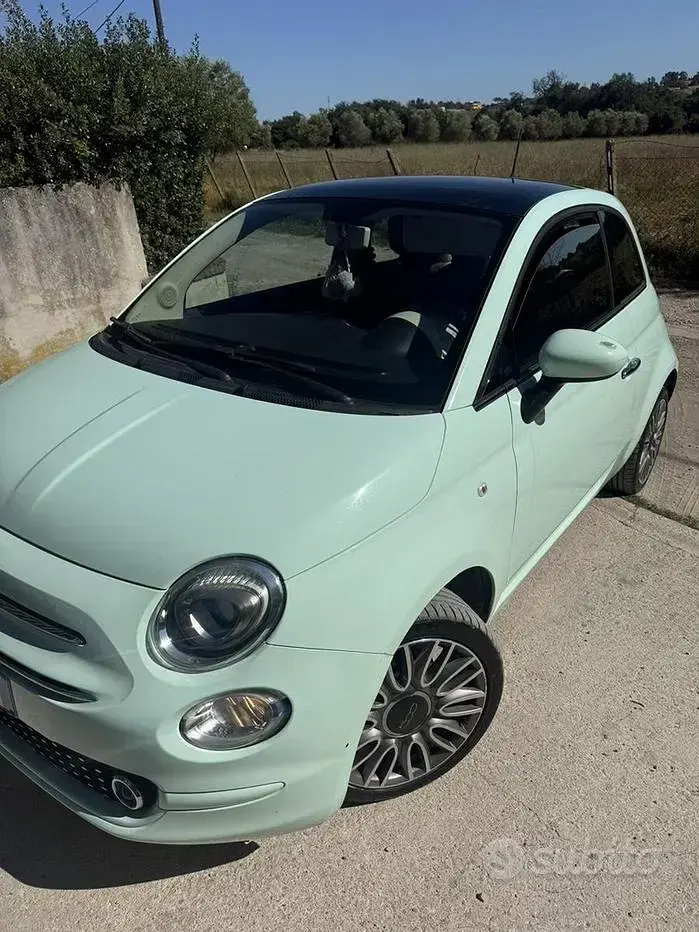 Usata Fiat 500 Lounge 69 CV (50 kW) 2018 Verde Berlina