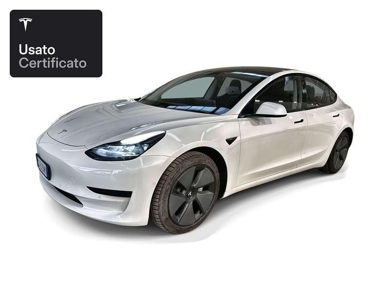 Pearl white multicoat Usata 2021 Tesla Model 3 RWD Berlina | 27.000 € (Ottimo prezzo) - Immagine 1/4