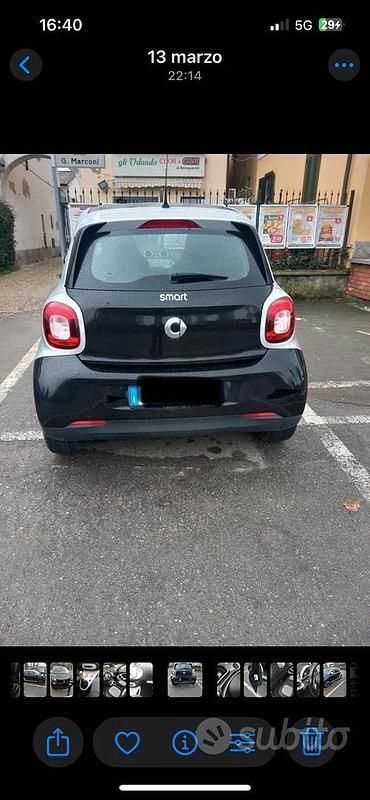 Usata Smart ForFour Passion 71 CV (52 kW) 2015 Nero Utilitaria