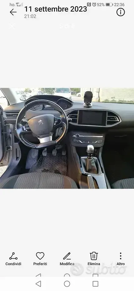 Usata Peugeot 308 120 CV (88 kW) 2017 Grigio Berlina