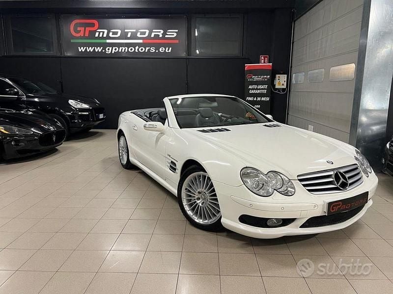 Usata Mercedes SL55 AMG AMG 500 CV (367 kW) 2005 Bianco Cabrio