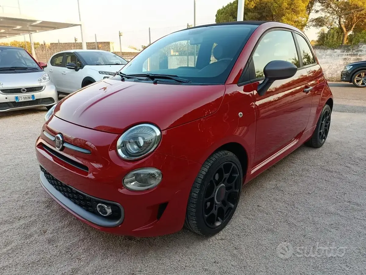Usata Fiat 500C S 69 CV (50 kW) 2016 Rosso Cabrio