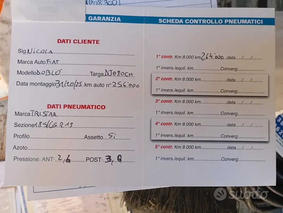 Usata Fiat Doblò 75 CV (55 kW) 2007 Bianco Monovolume