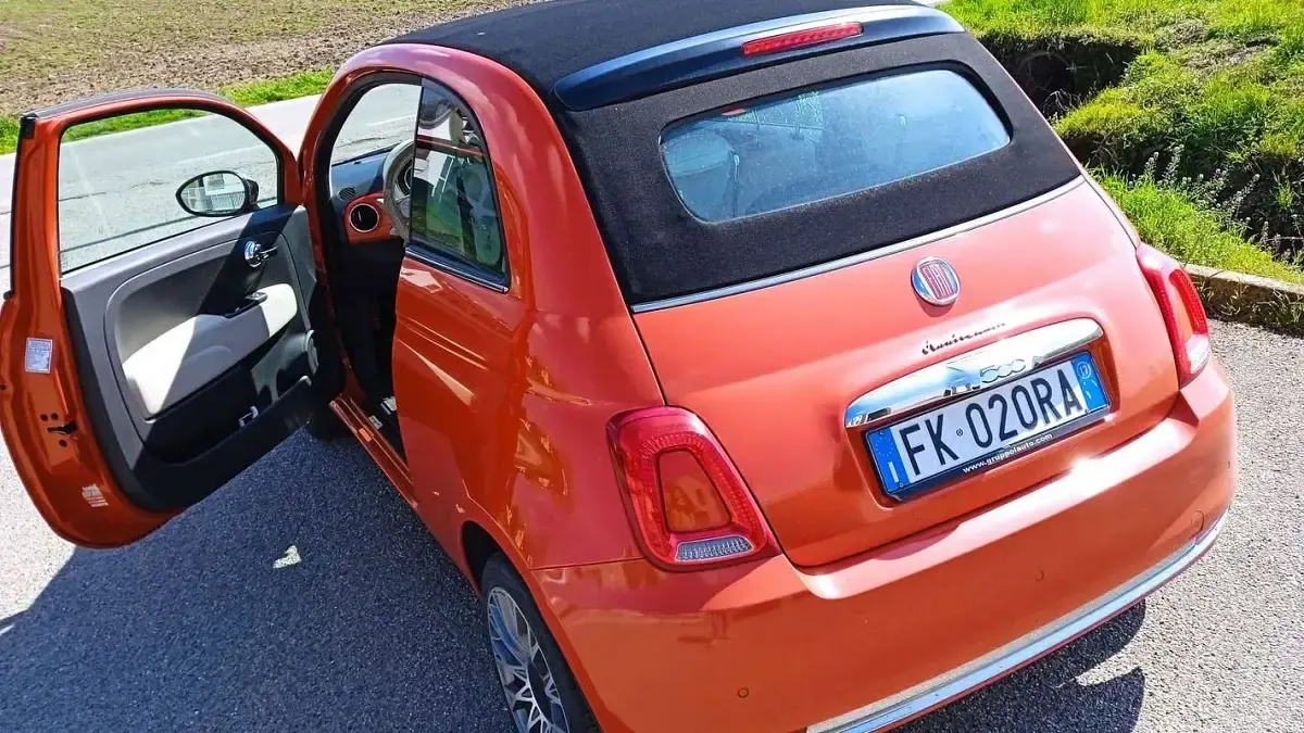 Usata Fiat 500C 69 CV (50 kW) 2017 Arancione Cabrio