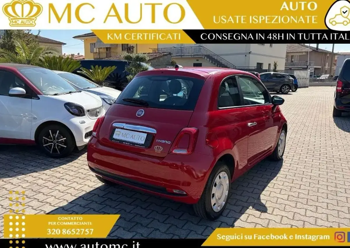 Usata Fiat 500 Dolcevita 69 CV (50 kW) 2023 Rosso Utilitaria