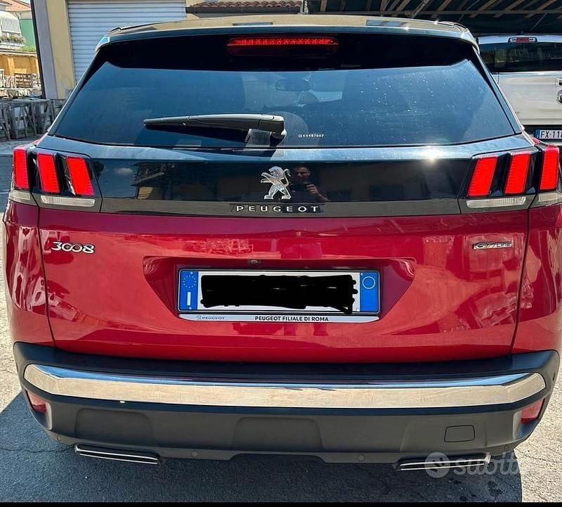 Usata Peugeot 3008 GT-line 131 CV (96 kW) 2019 Rosso Berlina