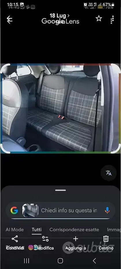 Usata Fiat 500 69 CV (50 kW) 2013 Grigio Utilitaria