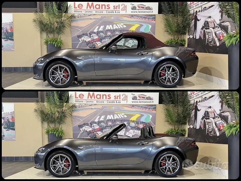 Usata Mazda MX5 Edition 131 CV (96 kW) 2018 Machine grey metallic Cabrio