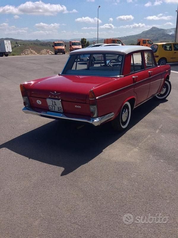 Usata Fiat 1500L 1960 Rosso Berlina