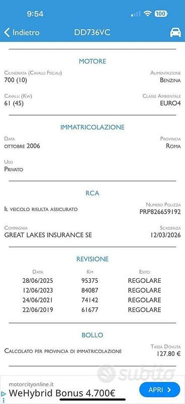 Usata 2006 Smart ForTwo Cabrio Cabrio | 2800 € (Ottimo prezzo) - Immagine 1/4