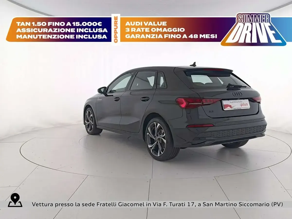Usata Audi A3 Advanced Plus 150 CV (110 kW) 2025 Nero mito metallizzato Berlina