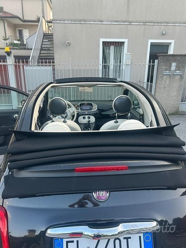 Usata Fiat 500C Lounge 69 CV (50 kW) 2017 Nero Cabrio
