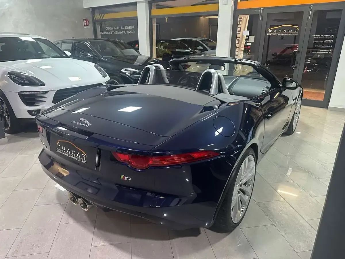 Usata Jaguar F-Type S 381 CV (280 kW) 2016 Blu Cabrio