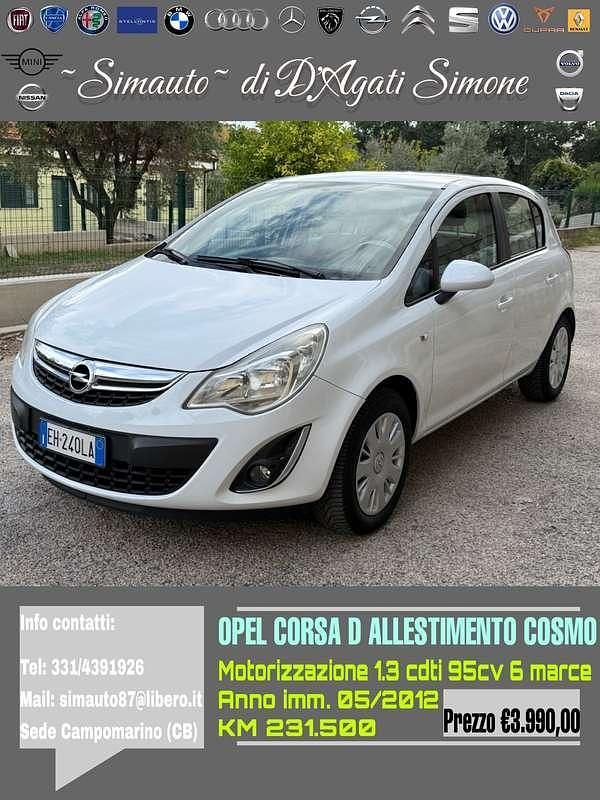 Usata Opel Corsa Cosmo 95 CV (69 kW) 2012 Bianco Berlina