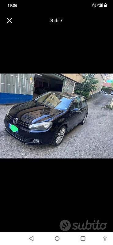 Usata VW Golf VI 105 CV (77 kW) 2010 Nero Utilitaria