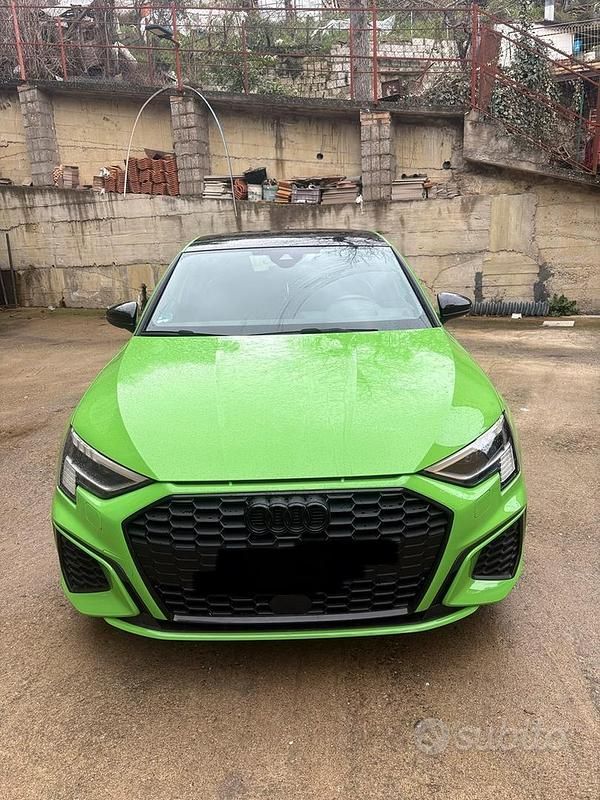 Usata Audi A3 Black Edition 2020 Verde Berlina