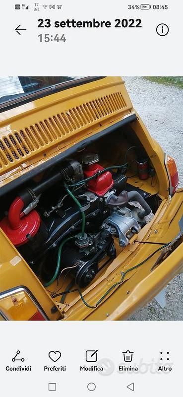 Usata Fiat 500 1970 Giallo Utilitaria