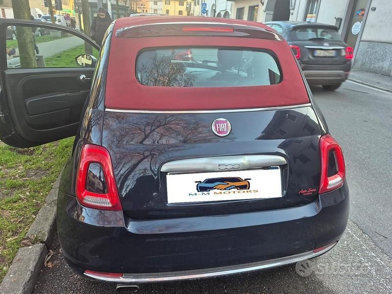 Usata Fiat 500 Lounge 85 CV (62 kW) 2012 Blu Cabrio