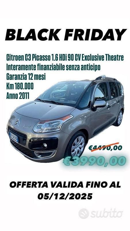 Marrone Usata 2011 Citroën C3 Picasso Exclusive Monovolume | 3990 € (Buon prezzo) - Immagine 1/4