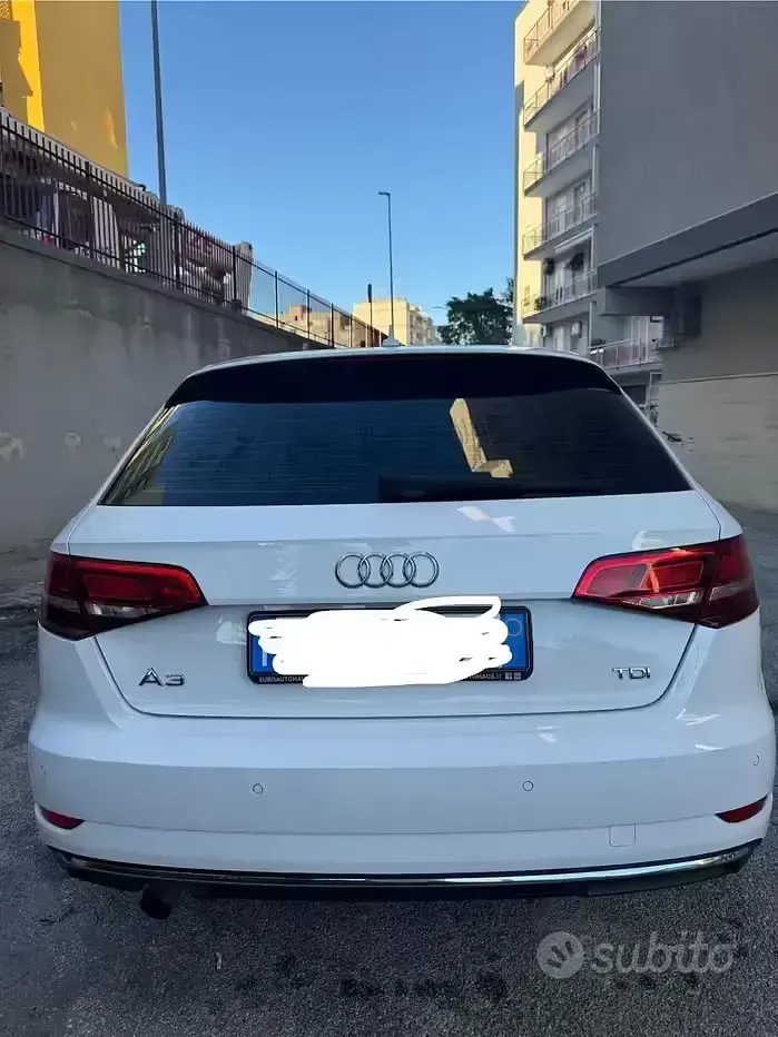 Usata Audi A3 110 CV (80 kW) 2017 Bianco Berlina