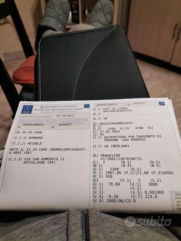 Usata Audi A8 2009 Nero Berlina