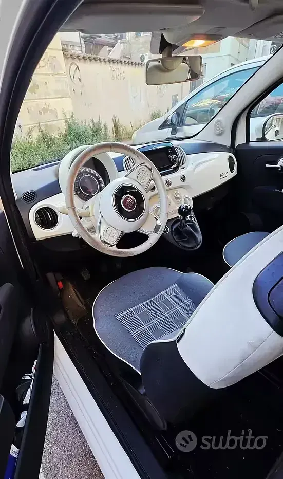 Usata Fiat 500 Lounge 69 CV (50 kW) 2018 Bianco Utilitaria