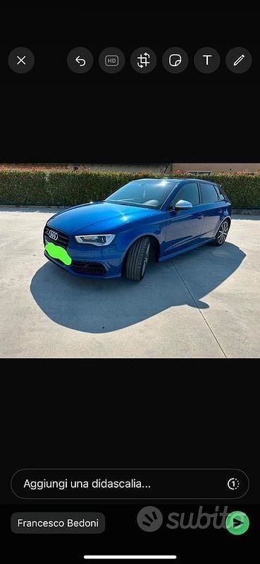 Blu Usata 2015 Audi S3 Tre volumi | 23.000 € (Buon prezzo) - Immagine 1/4