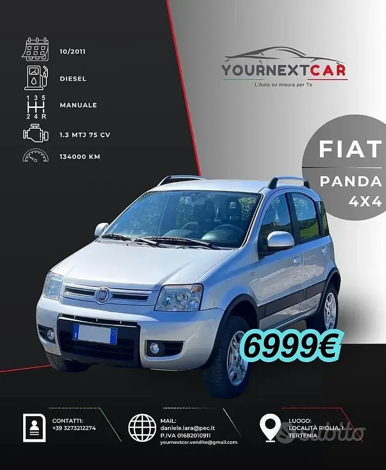 Usata Fiat Panda 4x4 Climbing 75 CV (55 kW) 2011 Utilitaria