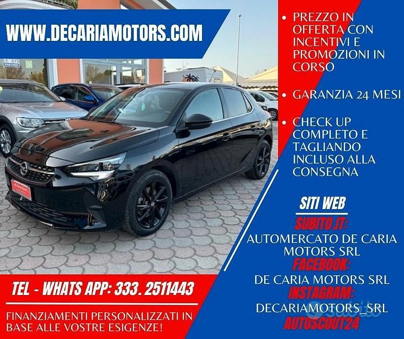 Usata Opel Corsa Edition 75 CV (55 kW) 2021 Nero Berlina