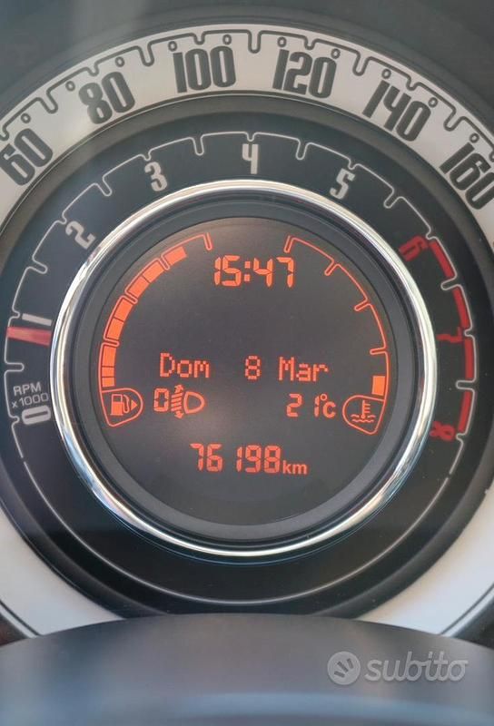 Usata Fiat 500 Lounge 70 CV (51 kW) 2016 Bianco Berlina