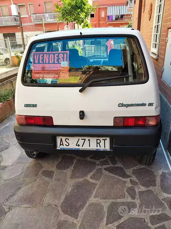 Usata Fiat Cinquecento 39 CV (28 kW) 1997 Bianco Utilitaria