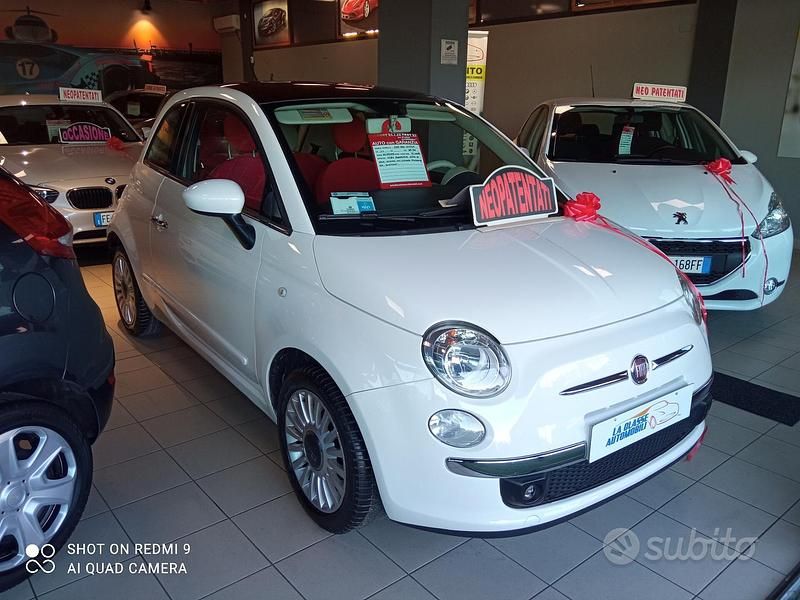 Bianco Usata 2013 Fiat 500 Lounge Tre volumi | 6900 € (Buon prezzo) - Immagine 1/4