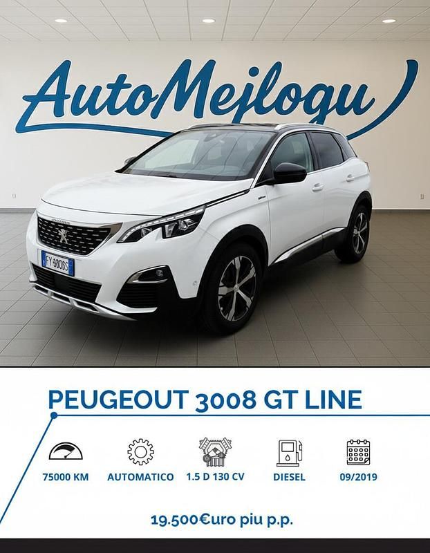Bianco Usata 2019 Peugeot 3008 GT-line SUV | 19.900 € (Buon prezzo) - Immagine 1/4