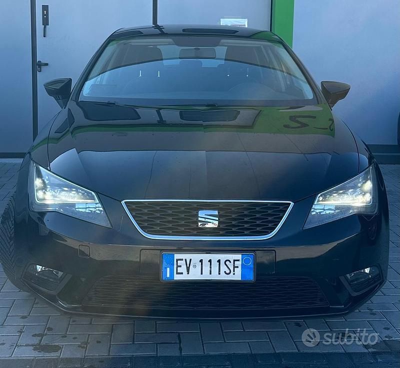 Usata Seat Leon Business 105 CV (77 kW) 2014 Nero Berlina