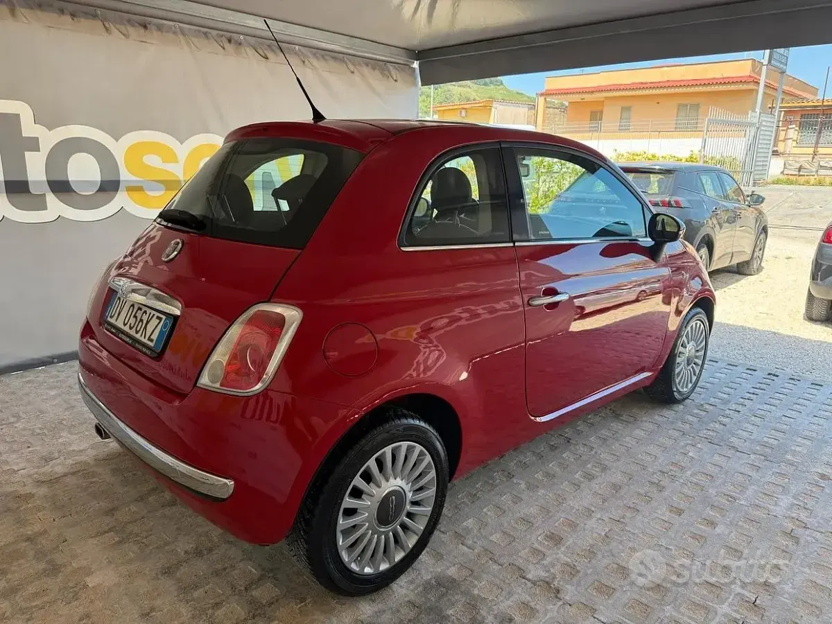 Usata Fiat 500 Lounge 69 CV (50 kW) 2009 Rosso Cabrio