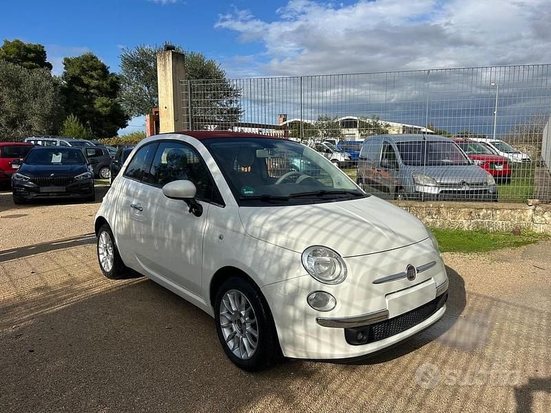 Usata Fiat 500C Lounge 69 CV (50 kW) 2010 Bianco Cabrio