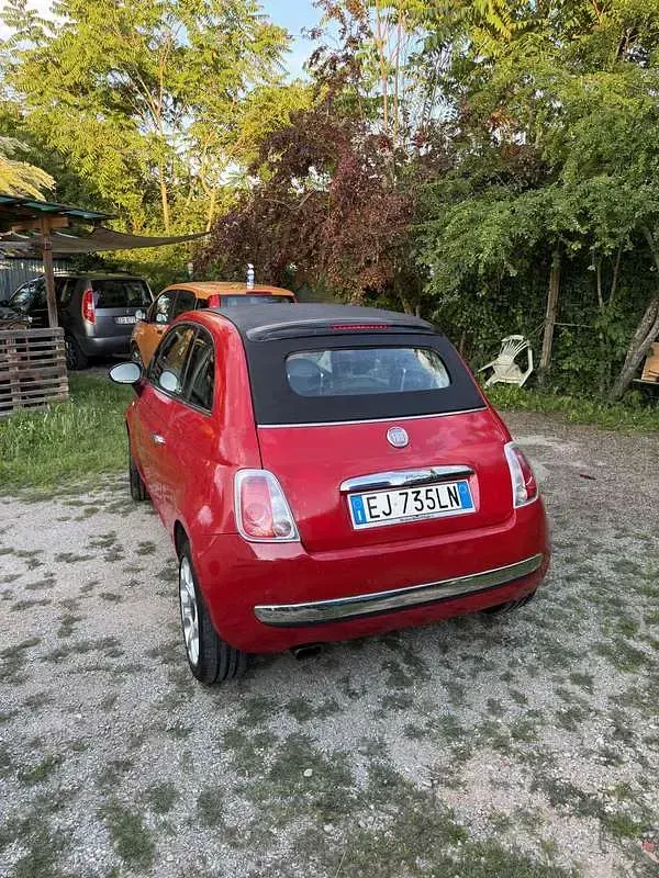 Usata Fiat 500C Lounge 105 CV (77 kW) 2011 Rosso Cabrio