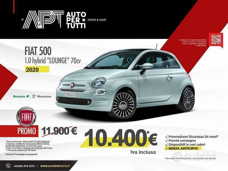 Usato 2020 Fiat 500 1.0 El_Hybrid 70 CV (11.900 €)