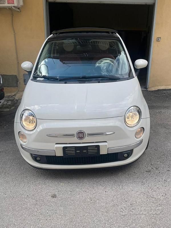 Usata Fiat 500 75 CV (55 kW) 2009 Bianco Cabrio