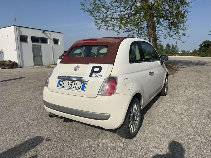 Usata Fiat 500C Lounge 95 CV (69 kW) 2009 Bianco Cabrio