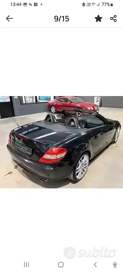 Usata Mercedes SLK200 192 CV (141 kW) 2007 Nero Cabrio