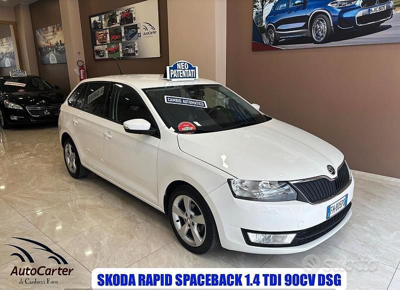Usata Skoda Rapid 90 CV (66 kW) 2017 Bianco Berlina