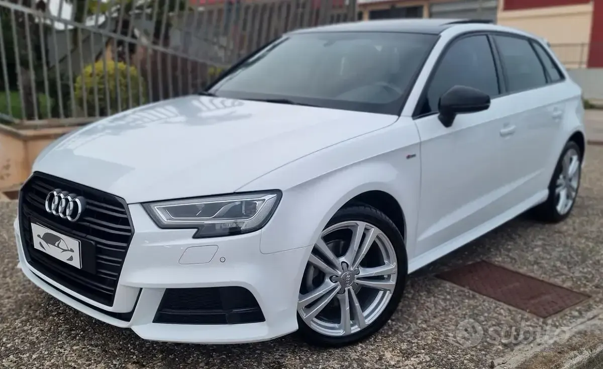 Usata Audi A3 S-Line 116 CV (85 kW) 2019 Bianco Berlina