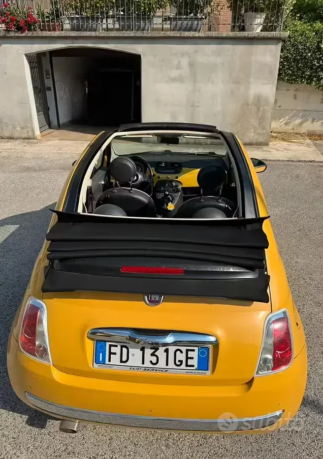 Usata Fiat 500 69 CV (50 kW) 2016 Giallo Cabrio