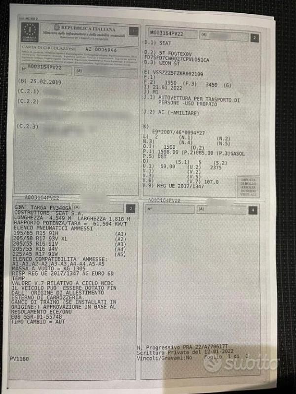 Usata Seat Leon ST Business 116 CV (85 kW) 2019 Blu Station wagon