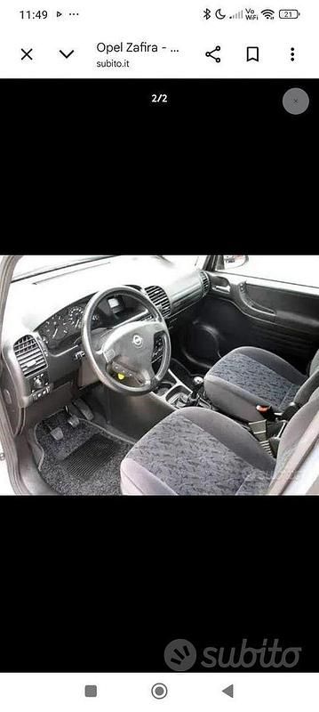 Usata Opel Zafira 2000 Grigio Monovolume