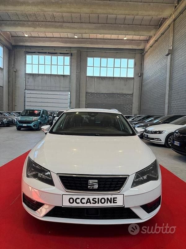 Usata Seat Leon ST Business 115 CV (84 kW) 2018 Bianco Station wagon