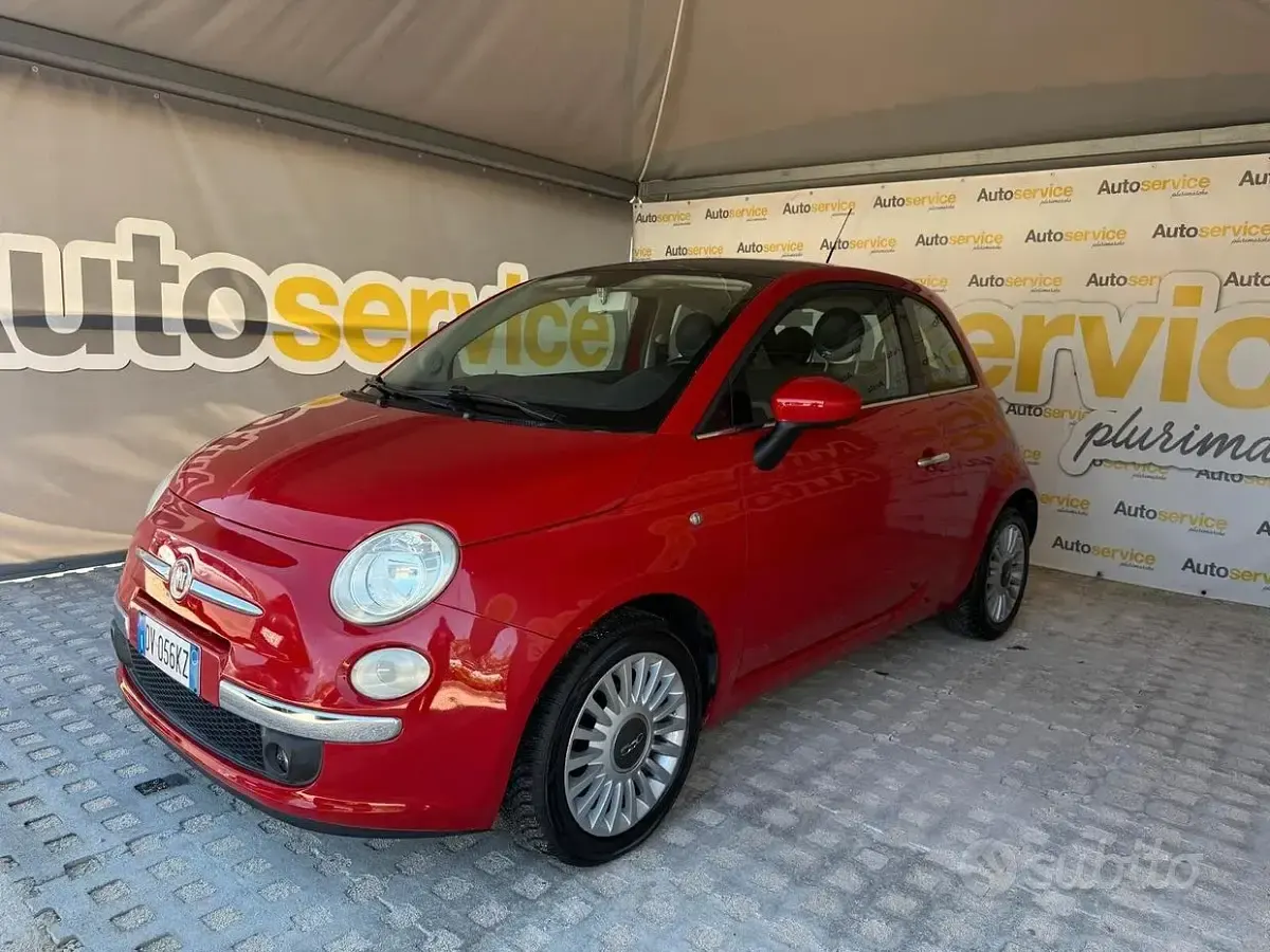 Usata Fiat 500 Lounge 69 CV (50 kW) 2009 Rosso Cabrio